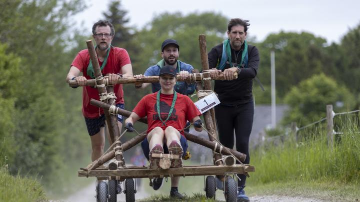 Ledere (Schack, Mark, Charlie og Katrine) der løber Oak City Rally 2026 